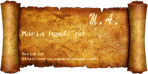 Maria Agmánd névjegykártya